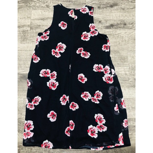 Tommy Hilfiger Dress Size 10 women’s blue with red flowers Sleeveless Lined D2 - Picture 3 of 5